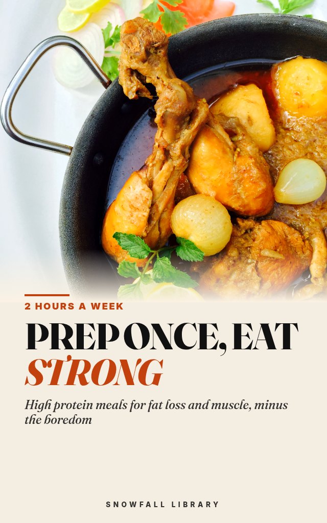 Prep Once, Eat Strong: High Protein Meal Prep in About Two Hours a Week cover
