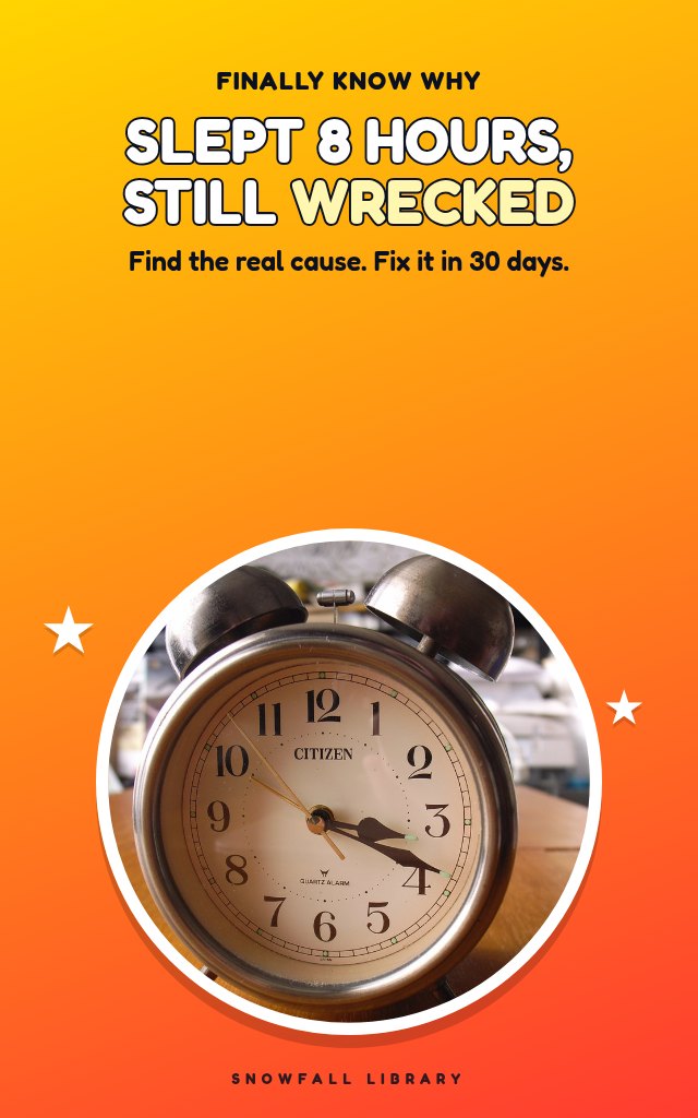 Slept 8 Hours, Still Wrecked: Find the Real Reason You Wake Up Exhausted cover